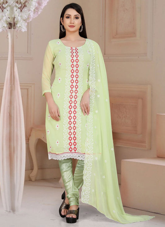 Salwar Suit Organza Yellow Embroidered Salwar Kameez