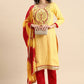 Salwar Suit Cotton Yellow Embroidered Salwar Kameez