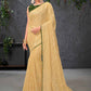 Trendy Saree Chiffon Yellow Embroidered Saree