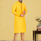 Kurta Pyjama Cotton Yellow Fancy Work Mens