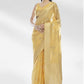 Classic Organza Yellow Woven Saree