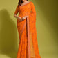 Classic Chiffon Yellow Print Saree