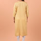 Designer Kurti Cotton Yellow Print Kurtis