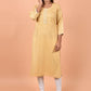 Designer Kurti Cotton Yellow Print Kurtis