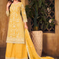 Salwar Suit Net Yellow Cord Work Salwar Kameez