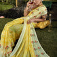 Classic Foil Yellow Embroidered Saree
