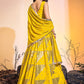 Lehenga Choli Georgette Yellow Hand Work Lehenga Choli