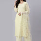 Salwar Suit Georgette Yellow Embroidered Salwar Kameez