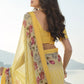 Trendy Saree Georgette Yellow Print Saree