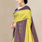 Classic Banarasi Silk Yellow Jacquard Work Saree