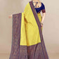 Classic Banarasi Silk Yellow Jacquard Work Saree