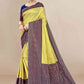 Classic Banarasi Silk Yellow Jacquard Work Saree