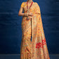 Traditional Saree Silk Yellow Kashmiri Saree