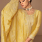 Salwar Suit Silk Yellow Embroidered Salwar Kameez