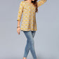 Casual Kurti Rayon Yellow Print Kurtis