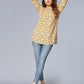 Casual Kurti Rayon Yellow Print Kurtis