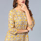 Casual Kurti Rayon Yellow Print Kurtis