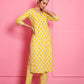 Pant Style Suit Cotton Yellow Print Salwar Kameez