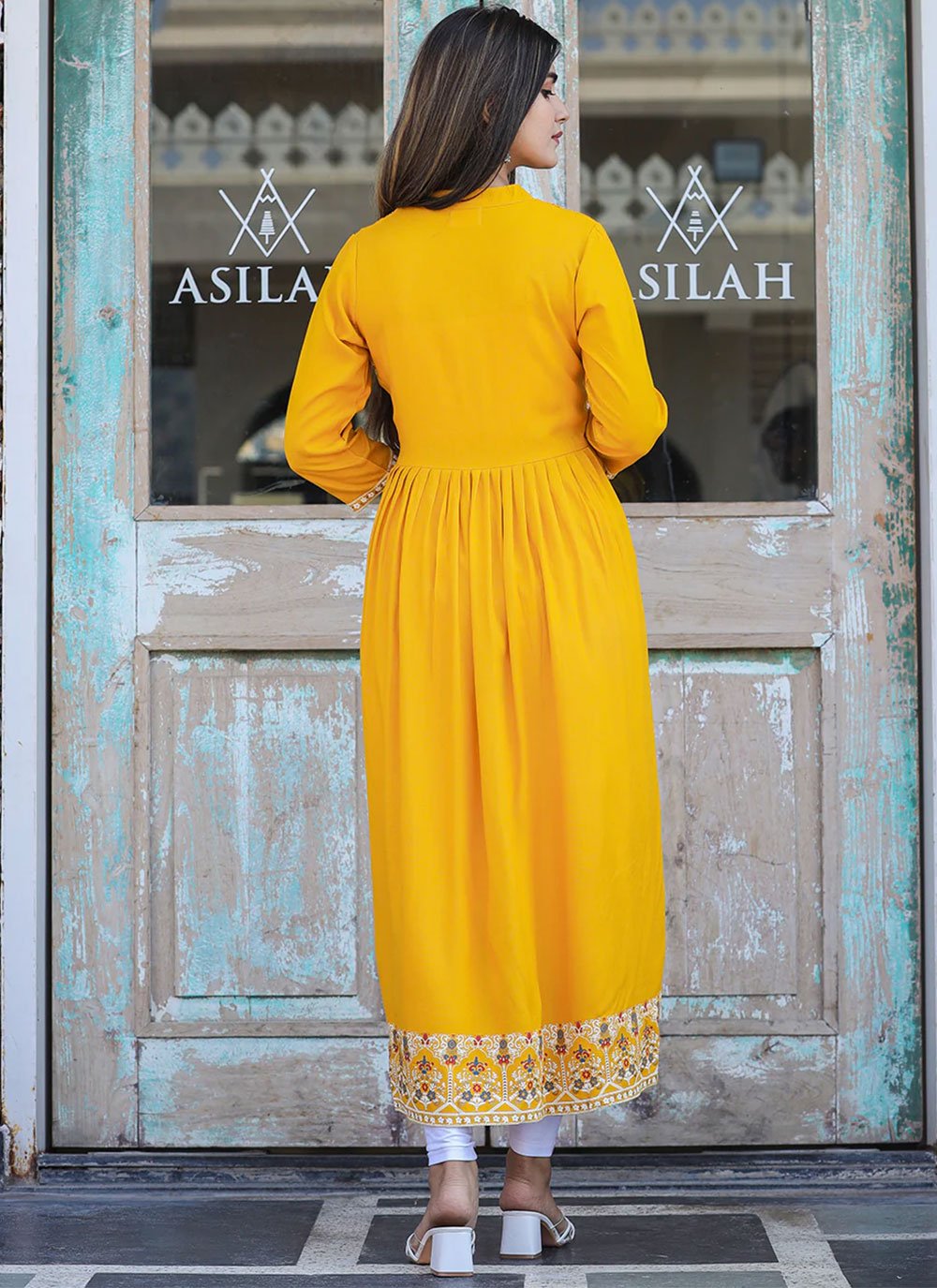 Casual Kurti Rayon Yellow Embroidered Kurtis