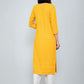 Casual Kurti Rayon Yellow Chikankari Work Kurtis