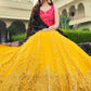 Lehenga Choli Georgette Yellow Embroidered Lehenga Choli