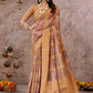 Classic Cotton Yellow Digital Print Saree