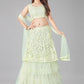 Lehenga Choli Net Yellow Embroidered Lehenga Choli