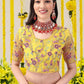 Lehenga Choli Organza Silk Yellow Embroidered Lehenga Choli