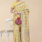 Classic Silk Blend Yellow Woven Saree