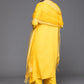 Palazzo Salwar Suit Silk Blend Yellow Embroidered Salwar Kameez