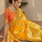 Contemporary Silk Yellow Weaving Saree