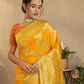 Contemporary Silk Yellow Weaving Saree