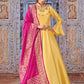 Salwar Suit Silk Yellow Embroidered Salwar Kameez