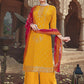 Pakistani Salwar Suit Silk Viscose Yellow Digital Print Salwar Kameez