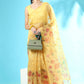 Classic Organza Silk Yellow Booti Saree