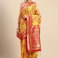 Classic Soft Cotton Yellow Weaving Saree