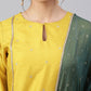 Straight Salwar Suit Poly Silk Yellow Woven Salwar Kameez