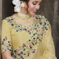 Classic Tissue Yellow Embroidered Saree