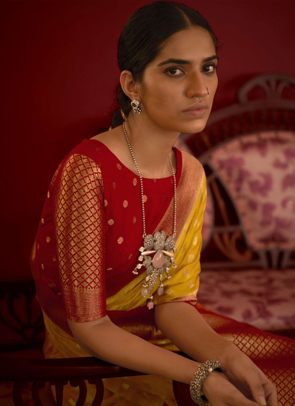 Classic Silk Yellow Weaving Saree