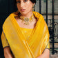 Contemporary Silk Tissue Yellow Weaving Saree