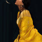 Contemporary Silk Tissue Yellow Weaving Saree