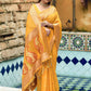 Traditional Saree Cotton Silk Yellow Weaving Saree