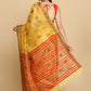 Traditional Saree Organza Yellow Weaving Saree