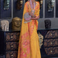 Trendy Saree Organza Yellow Weaving Saree