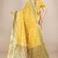 Traditional Saree Organza Yellow Weaving Saree