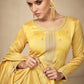 Salwar Suit Silk Yellow Embroidered Salwar Kameez