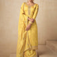 Salwar Suit Silk Yellow Embroidered Salwar Kameez