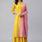 Salwar Suit Chanderi Silk Yellow Woven Salwar Kameez