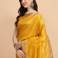 Classic Tussar Silk Yellow Woven Saree