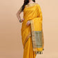 Classic Tussar Silk Yellow Woven Saree